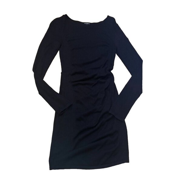 Express Womens Dress Long Sleeve Black Size SP - Rayon/Nylon/Spandex Blend - Picture 1 of 6